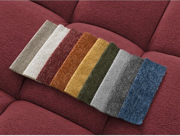 Bordowa sofa z tkaniny szenilowej 278 cm Everest – Bobochic Paris