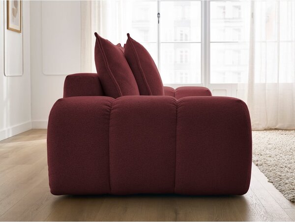 Bordowa sofa z tkaniny szenilowej 278 cm Everest – Bobochic Paris