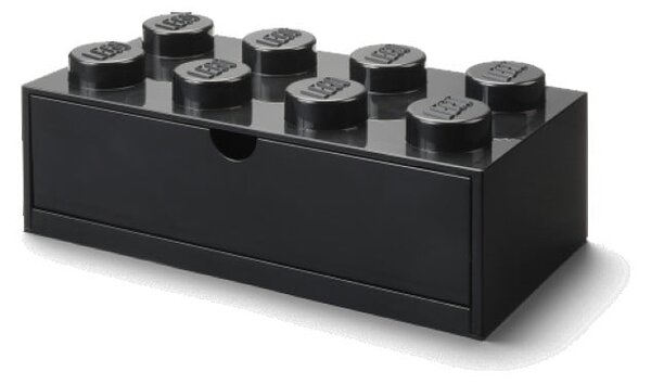 Czarna skrzynka na biurko z szufladą Brick - LEGO®