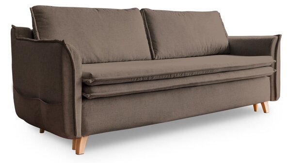 Jasnobrązowa rozkładana sofa 225 cm Charming Charlie – Miuform