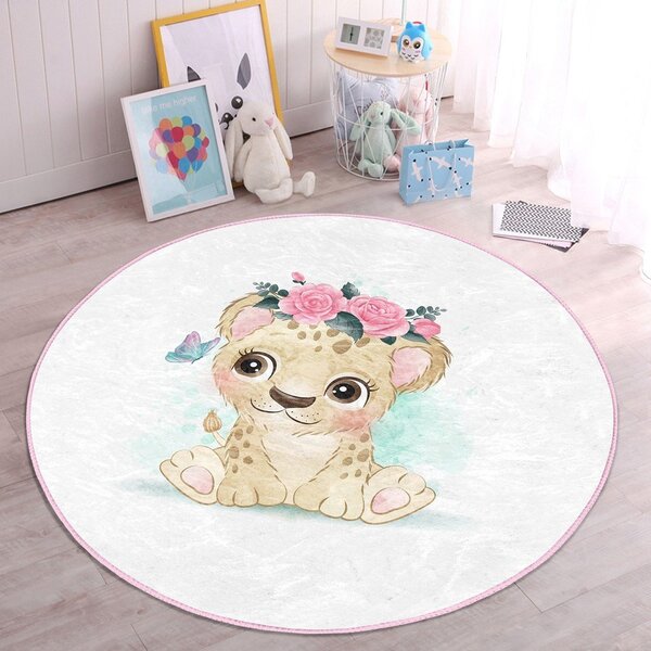 Biały dywan dziecięcy ø 80 cm Comfort – Mila Home