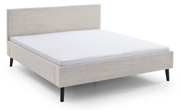 Beżowe tapicerowane łóżko dwuosobowe bez stelaża 180x200 cm Avola – Meise Möbel