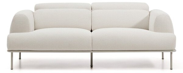 Beżowa częściowo rozkładana sofa z tkaniny szenilowej 214 cm Aurum – Kave Home