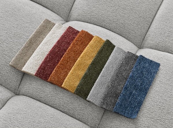 Jasnoszara sofa z tkaniny szenilowej 278 cm Everest – Bobochic Paris