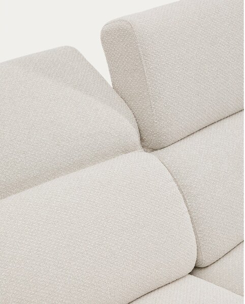 Beżowa częściowo rozkładana sofa z tkaniny szenilowej 214 cm Aurum – Kave Home