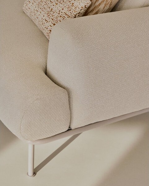 Beżowa sofa z tkaniny szenilowej 234 cm Aurum – Kave Home