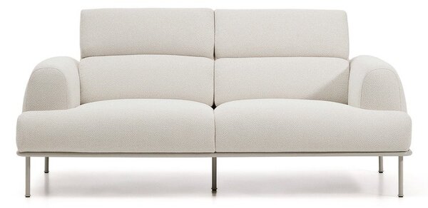 Beżowa częściowo rozkładana sofa z tkaniny szenilowej 214 cm Aurum – Kave Home