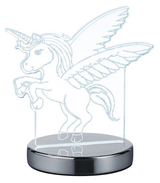 Lampa stołowa LED w kolorze błyszczącego srebra (wys. 17 cm) Karo – Reality