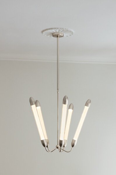 Stalowa lampa wisząca w kolorze srebra ze szklanym kloszem ø 86 cm Lemon Squeeze – UMAGE