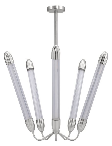 Stalowa lampa wisząca w kolorze srebra ze szklanym kloszem ø 86 cm Lemon Squeeze – UMAGE