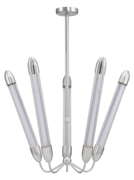 Stalowa lampa wisząca w kolorze srebra ze szklanym kloszem ø 86 cm Lemon Squeeze – UMAGE