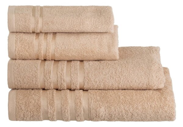 Beżowy bawełniany ręcznik frotte 30x50 cm Simple – Casa Selección