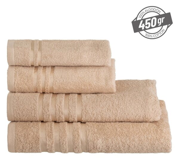 Beżowy bawełniany ręcznik frotte 30x50 cm Simple – Casa Selección