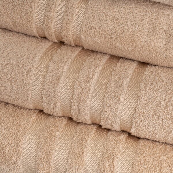 Beżowy bawełniany ręcznik frotte 30x50 cm Simple – Casa Selección