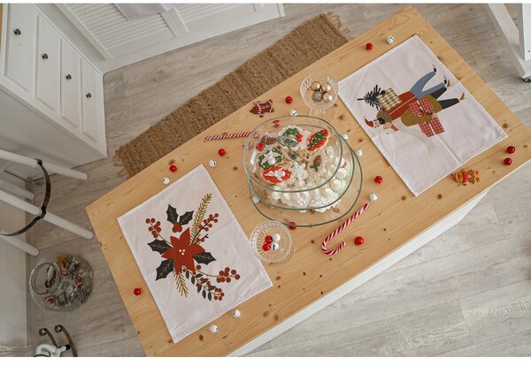 Tekstylna mata stołowa 2 szt. ze świątecznym motywem 35x45 cm Christmas Star – Butter Kings