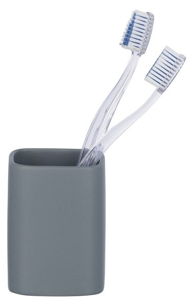 Niebieski ceramiczny kubek na szczoteczki do zębów Hexa – Wenko