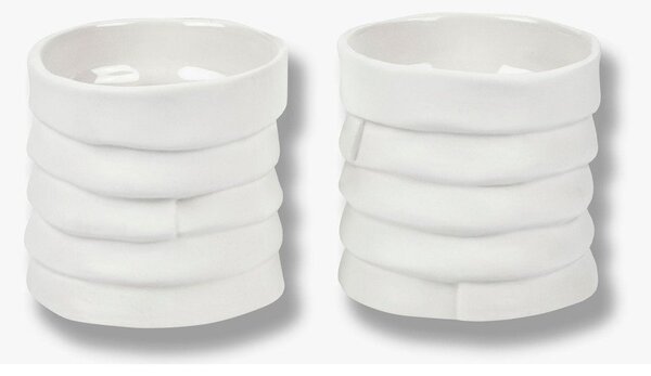 Porcelanowe świeczniki zestaw 2 szt. Ribbon – Mette Ditmer Denmark