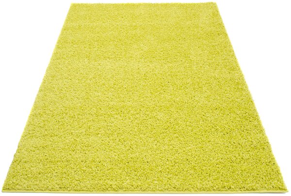 Jasnozielony prostokątny dywan shaggy - Azos