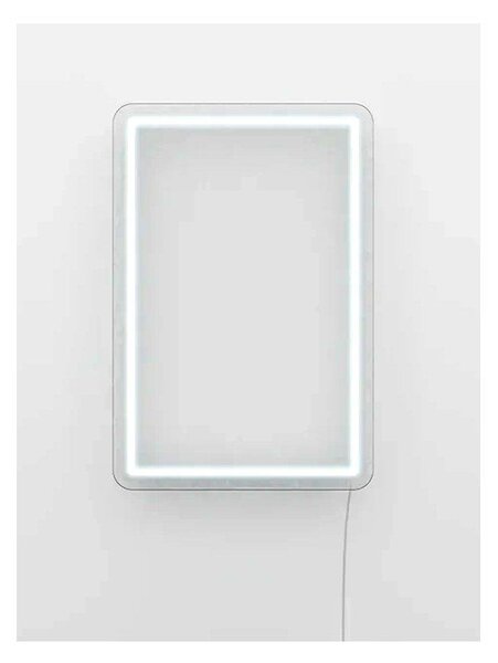Biały neon w kształcie prostokąta Candy Shock Rectangle, 30x40 cm