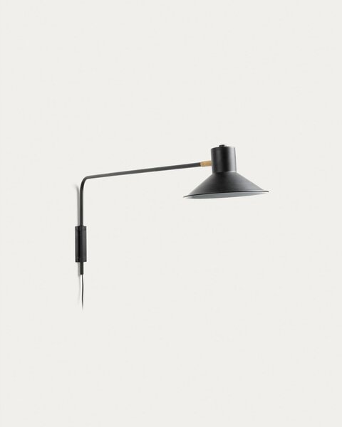 Czarny kinkiet ø 20 cm Aria – Kave Home