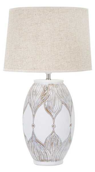 Beżowa lampa stołowa z tekstylnym kloszem (wysokość 67 cm) Atene – Mauro Ferretti