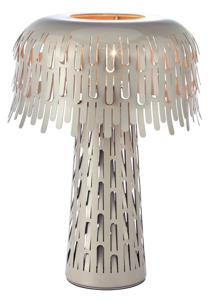 Szarobeżowa lampa stołowa z metalowym kloszem (wysokość 38 cm) Verbera – Markslöjd