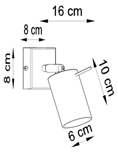 Biała metalowa lampa punktowa ø 6 cm Etna – Sollux