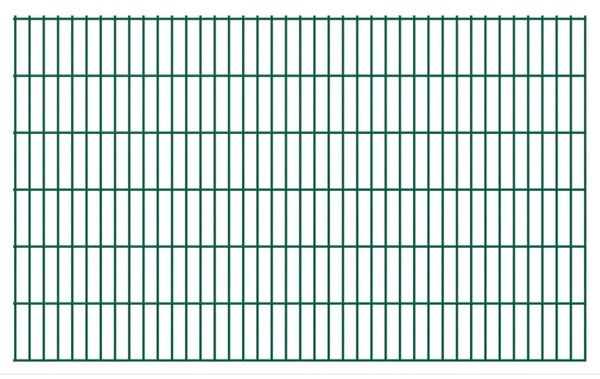 Panele ogrodzeniowe 2D, 2,008 x 1,23 m, 12 m, zielone