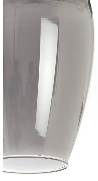 Ciemnoszaro-brązowa lampa wisząca ze szklanym kloszem ø 35 cm Lukaro – Light & Living