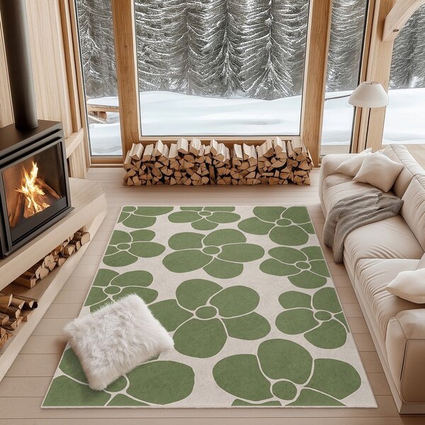 Zielony dywan odpowiedni do prania 80x150 cm Green Meadow – Mila Home