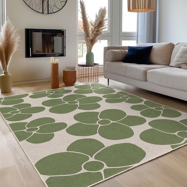 Zielony dywan odpowiedni do prania 80x150 cm Green Meadow – Mila Home