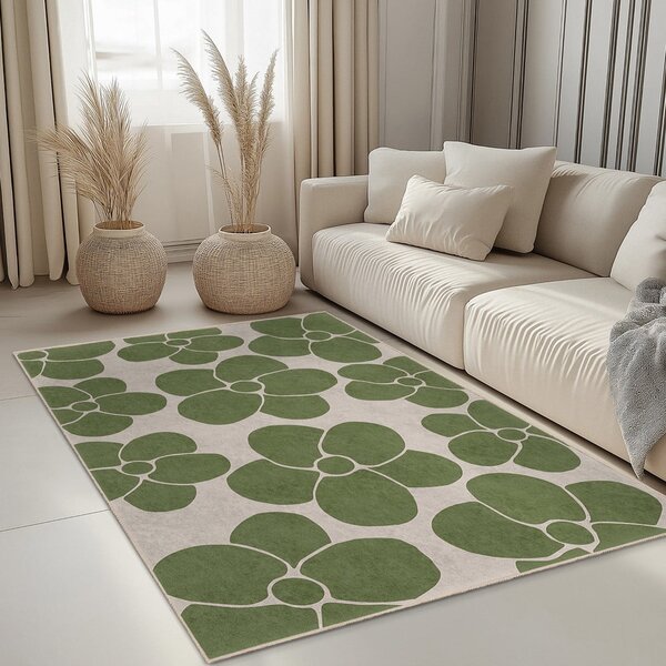 Zielony dywan odpowiedni do prania 80x150 cm Green Meadow – Mila Home