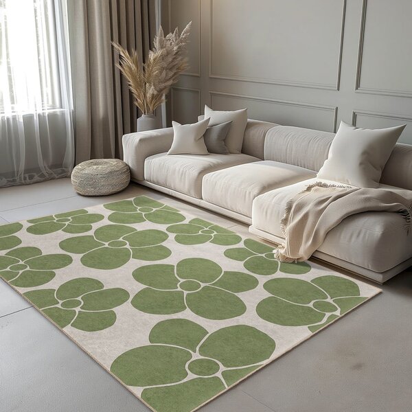 Zielony dywan odpowiedni do prania 80x150 cm Green Meadow – Mila Home