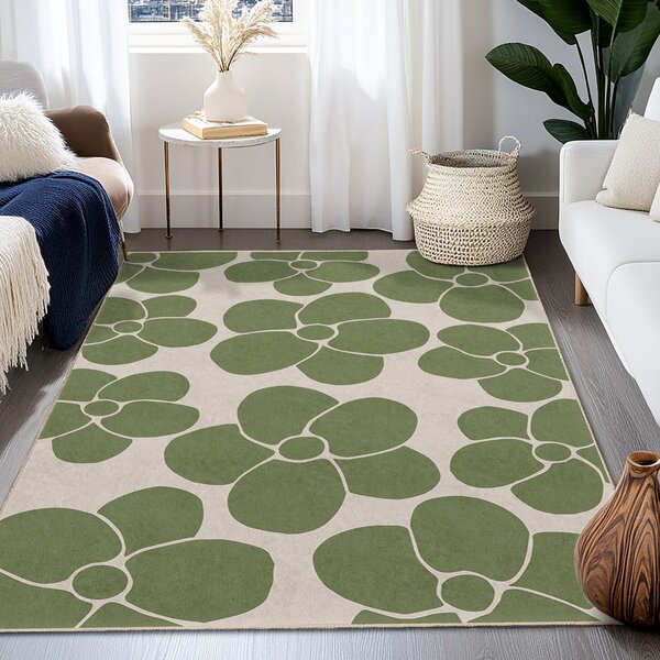 Zielony dywan odpowiedni do prania 80x150 cm Green Meadow – Mila Home