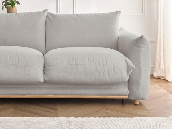 Jasnoszara rozkładana sofa 214 cm Ernest – Bobochic Paris