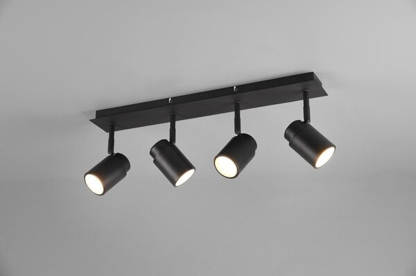 Metalowa lampa punktowa w kolorze matowej czerni 19x52 cm Angelo – Trio