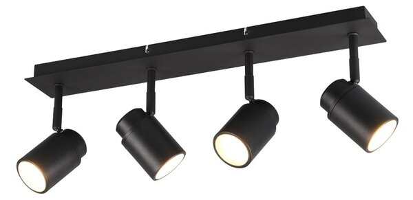 Metalowa lampa punktowa w kolorze matowej czerni 19x52 cm Angelo – Trio