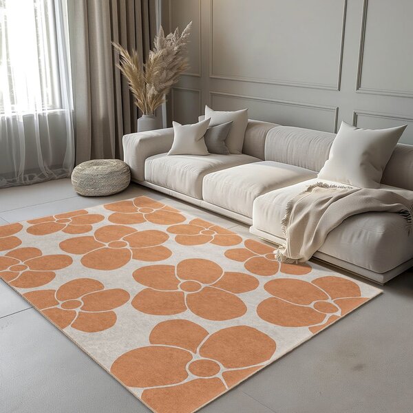 Pomarańczowy chodnik odpowiedni do prania 60x230 cm Orange Meadow – Mila Home