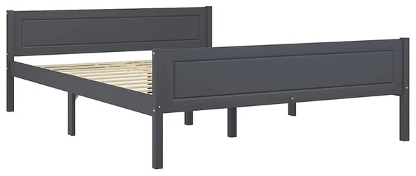 Szare Sosnowe Dwuosobowe Łóżko 160X200 W3-G22
