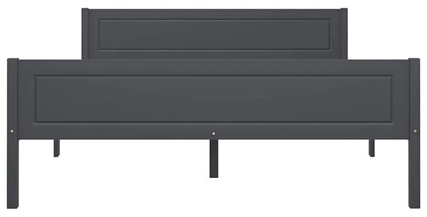 Szare Sosnowe Dwuosobowe Łóżko 160X200 W3-G22