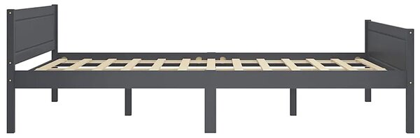 Szare Sosnowe Dwuosobowe Łóżko 160X200 W3-G22