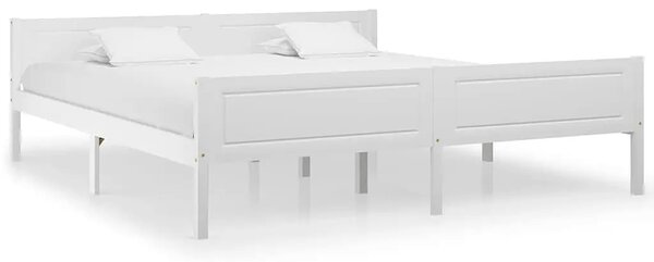 Białe drewniane podwójne łóżko 180x200 - Siran 7X