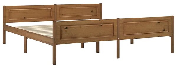 Podwójne sosnowe łóżko miodowy brąz 180x200 W6-N97