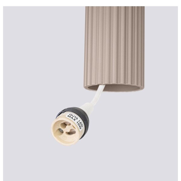 Szarobrązowa metalowa lampa wisząca Gleam – Sollux