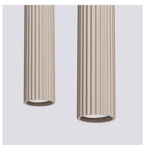 Szarobrązowa metalowa lampa wisząca Gleam – Sollux