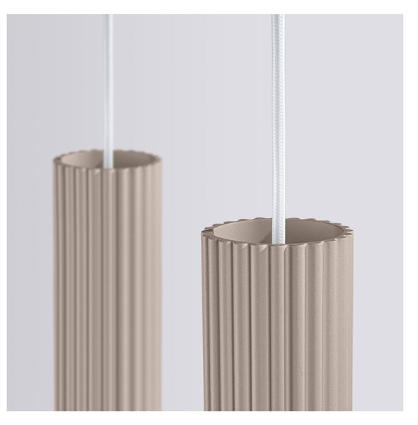 Szarobrązowa metalowa lampa wisząca Gleam – Sollux