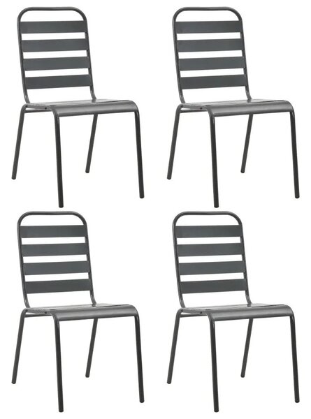 Zestaw metalowych mebli ogrodowych Ewera 3X - szary