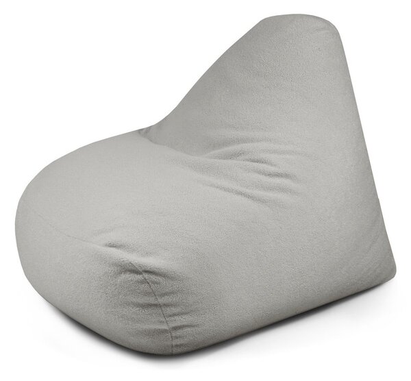 Jasnoszary worek do siedzenia z materiału bouclé Snug 100 – SLOWDOWN