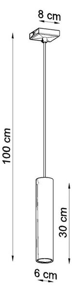 Chromowana lampa wisząca tuba - A414 K9-L45