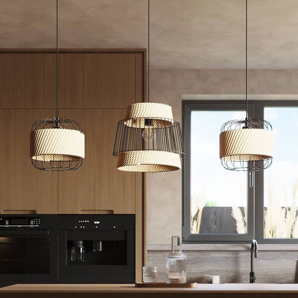 Lampa wisząca boho z drucianym kloszem - 9X A428 D3-N06